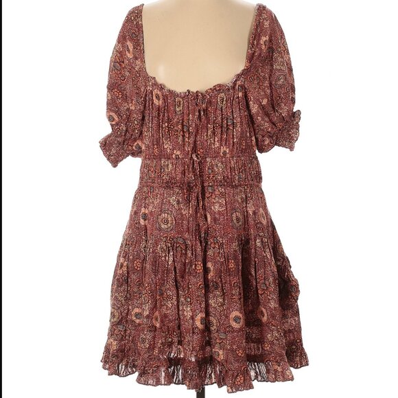 Ulla Johnson dress size 4 Juniper Puff Sleeve Mini Dress in Rosebud Crimson - Picture 5 of 8